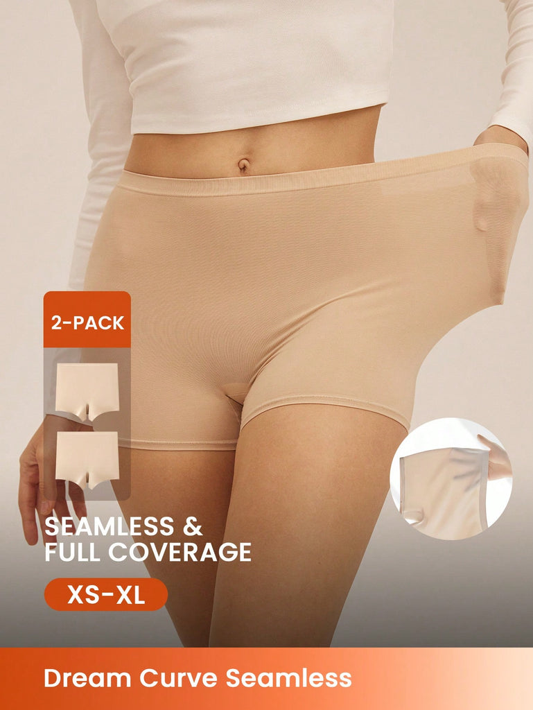2-Pack Ultra-Fine Yarn High-Elastic Seamless Boy Shorts