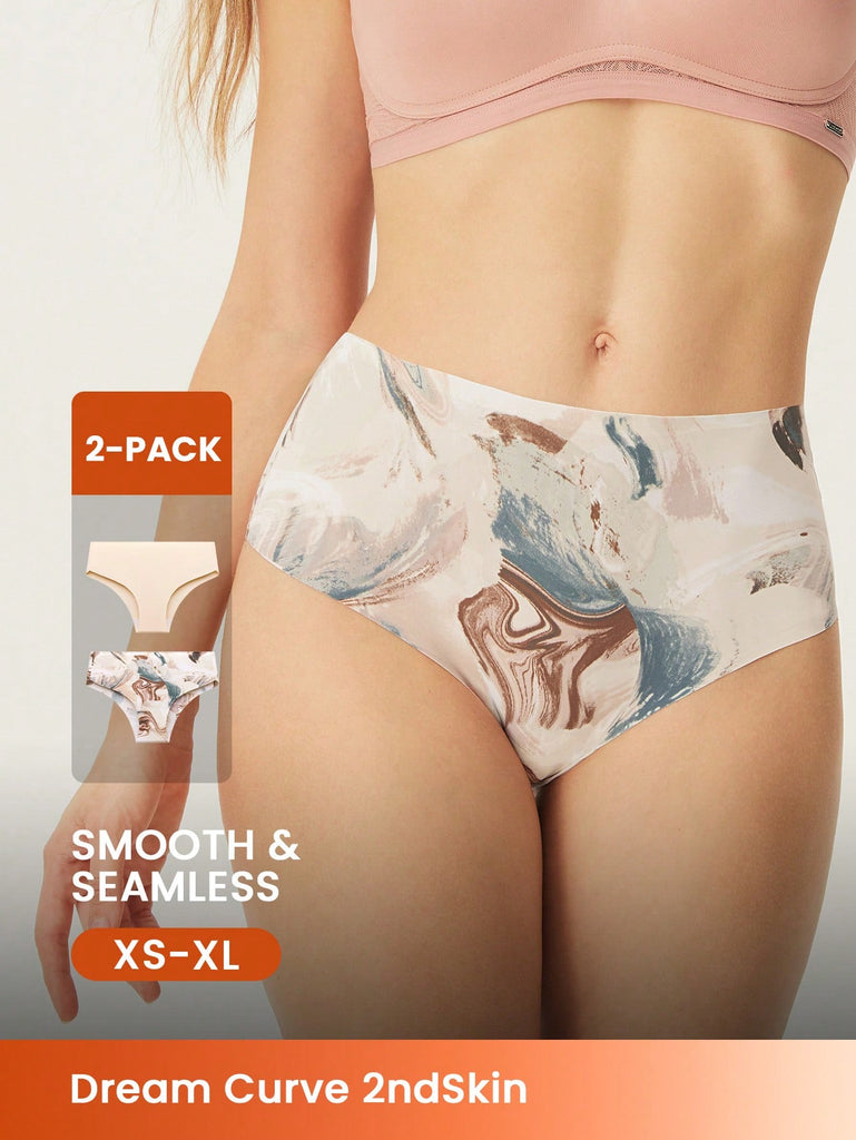 2-Pack Smoothing MId-Waist Cheeky Women Underwear Panty Set